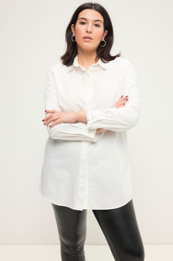 Plus size veliki brojevi Bluza s ukrasnim dodacima dugih rukava za punije