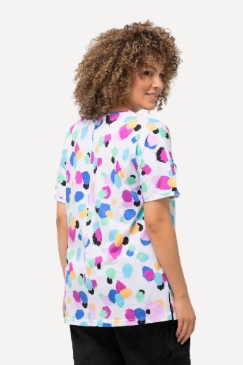 Plus size veliki brojevi Majica kratkih rukava s printom nepravilnih krugova za punije