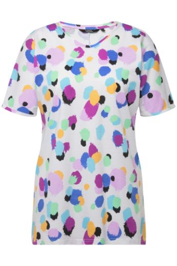 Plus size veliki brojevi Majica kratkih rukava s printom nepravilnih krugova za punije