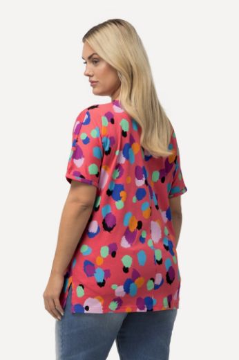 Plus size veliki brojevi Majica kratkih rukava s printom nepravilnih krugova za punije