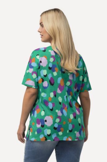 Plus size veliki brojevi Majica kratkih rukava s printom nepravilnih krugova za punije