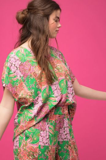 Plus size veliki brojevi Bluza V izreza s printom za punije