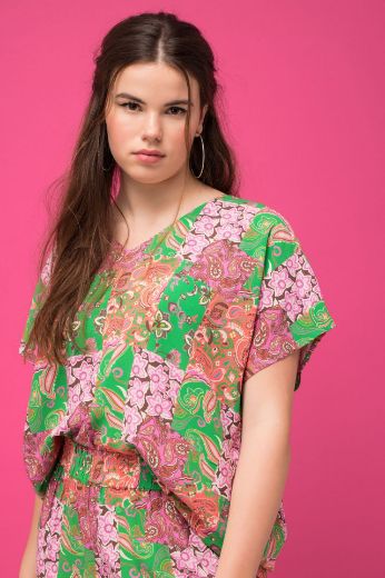 Plus size veliki brojevi Bluza V izreza s printom za punije