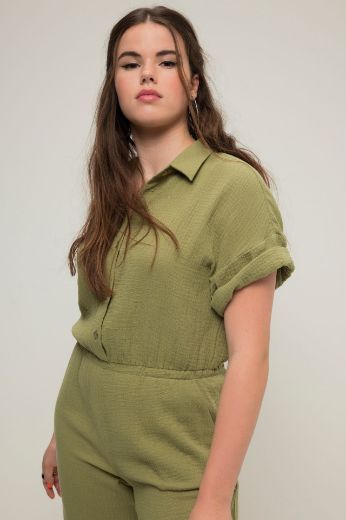 Plus size veliki brojevi Kombinezon kratkih rukava za punije