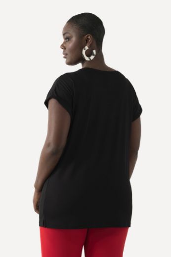 Plus size veliki brojevi Majica kratkih rukava s ukrasnim dodatkom V izreza za punije