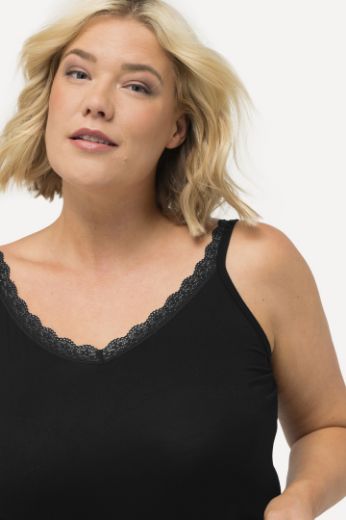 Plus size veliki brojevi Potkošulja s dodatkom čipke za punije