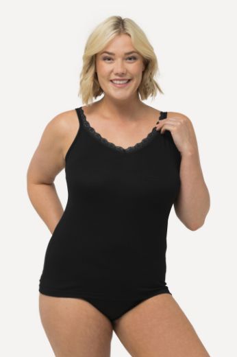 Plus size veliki brojevi Potkošulja s dodatkom čipke za punije