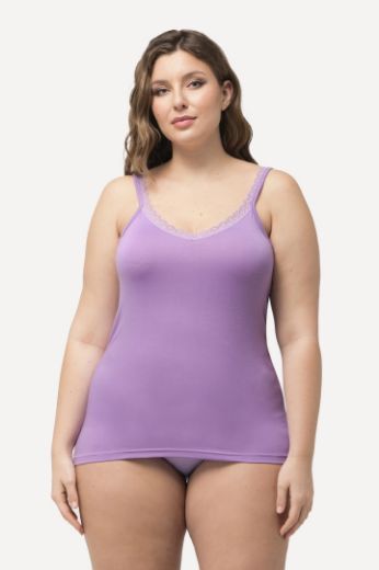 Plus size veliki brojevi Potkošulja s dodatkom čipke za punije