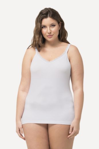 Plus size veliki brojevi Potkošulja s dodatkom čipke za punije