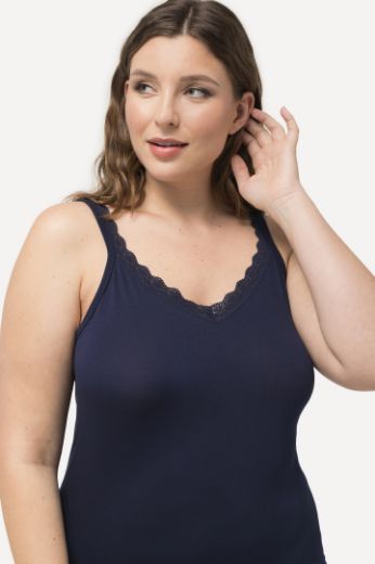Plus size veliki brojevi Potkošulja s dodatkom čipke za punije