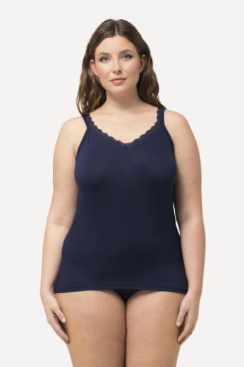 Plus size veliki brojevi Potkošulja s dodatkom čipke za punije