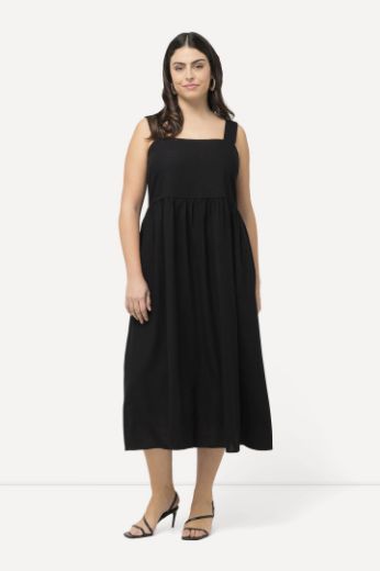 Plus size veliki brojevi Haljina Midi s naramenicama za punije