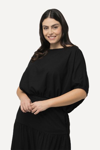 Veliki brojevi Bluza kraći model na vezanje moda za punije
