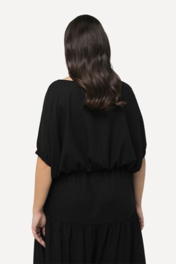 Plus size veliki brojevi Bluza kraći model na vezanje za punije