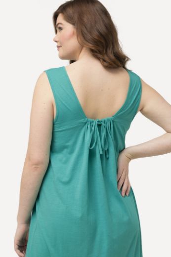 Plus size veliki brojevi Haljina bez rukava s volanom za punije