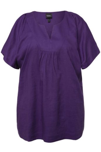 Plus size veliki brojevi Bluza kratkih rukava V izreza za punije