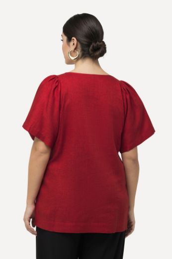 Plus size veliki brojevi Bluza kratkih rukava V izreza za punije