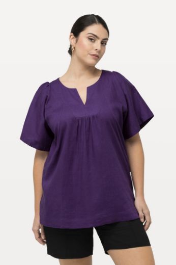 Plus size veliki brojevi Bluza kratkih rukava V izreza za punije