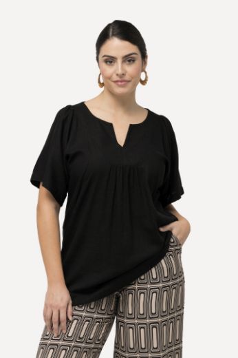 Plus size veliki brojevi Bluza kratkih rukava V izreza za punije