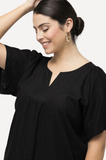 Plus size veliki brojevi Bluza kratkih rukava V izreza za punije