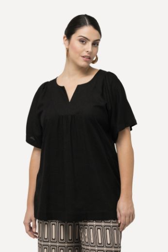 Plus size veliki brojevi Bluza kratkih rukava V izreza za punije