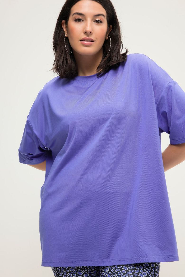 Plus size veliki brojevi Majica šireg kroja s natpisom na leđima za punije
