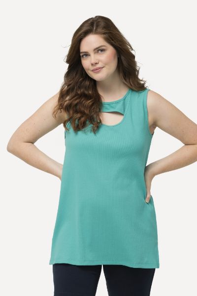 Veliki brojevi Majica bez rukava s otvorom moda za punije