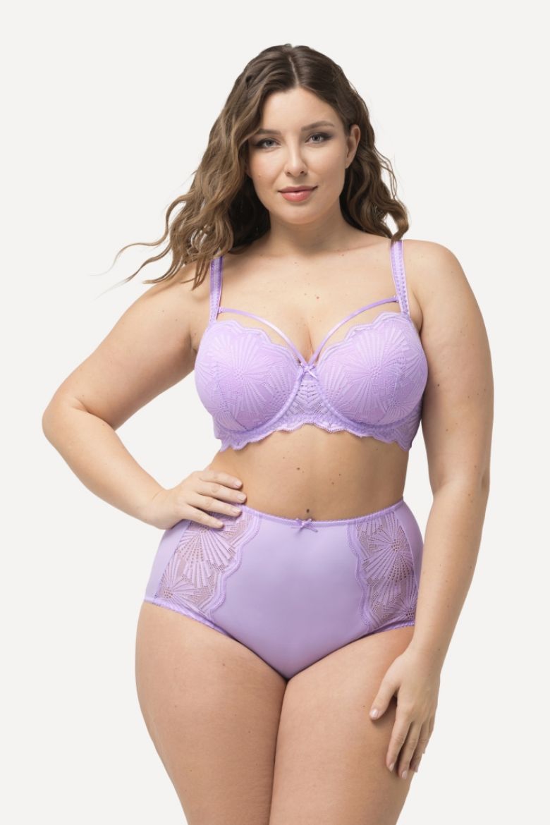 Plus size veliki brojevi Gaćice maxi s dekorativnom čipkom za punije