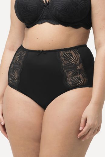 Plus size veliki brojevi Gaćice maxi s dekorativnom čipkom za punije