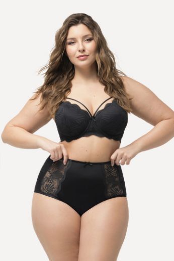 Plus size veliki brojevi Gaćice maxi s dekorativnom čipkom za punije