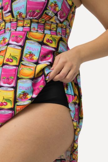 Plus size veliki brojevi Kupaći kostim haljina s printom voća za punije