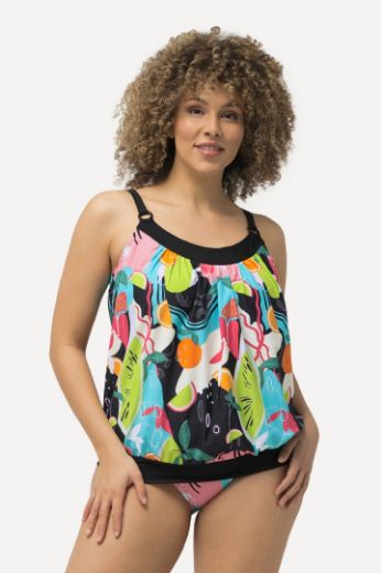 Plus size veliki brojevi Kupaći kostim Tankini s voćnim printom za punije