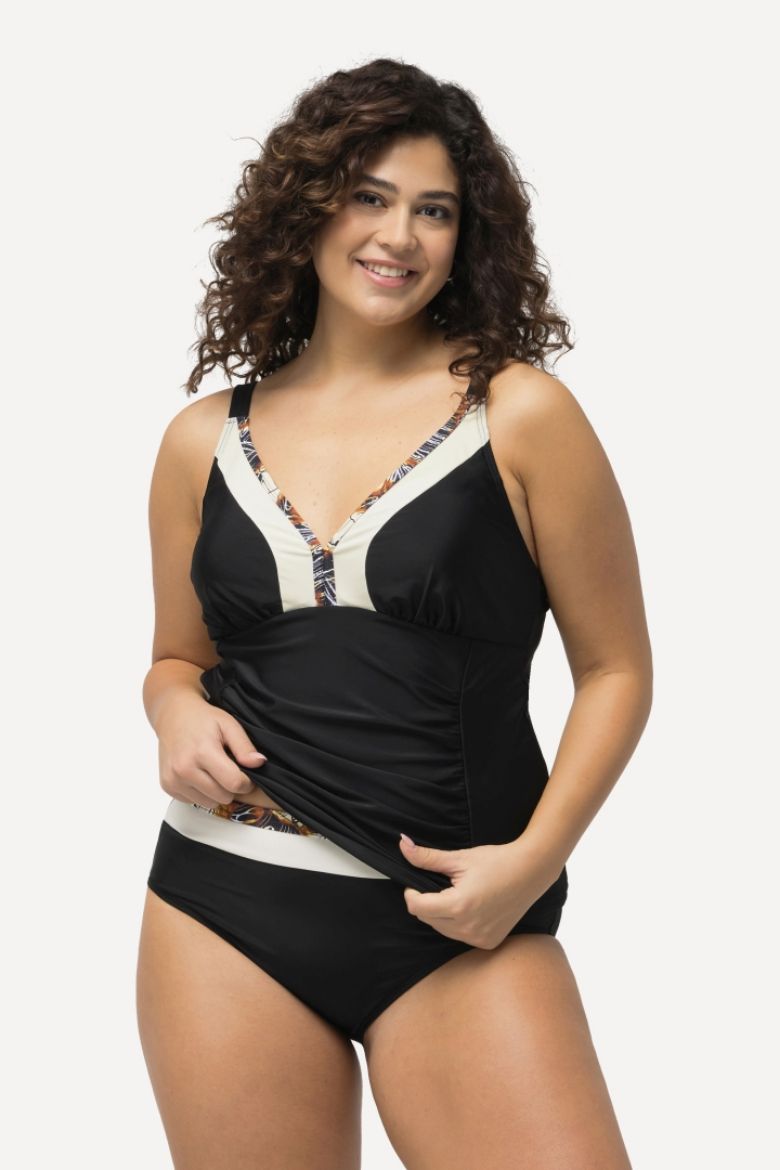Plus size veliki brojevi Kupaći kostim Tankini V izreza za punije