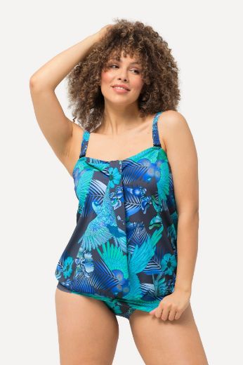 Plus size veliki brojevi Kupaći kostim Tankini s printom ptica za punije
