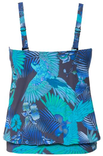 Plus size veliki brojevi Kupaći kostim Tankini s printom ptica za punije