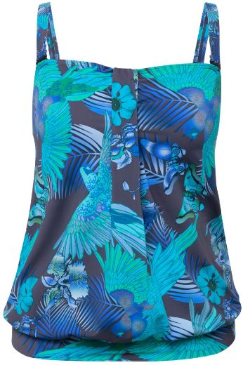 Plus size veliki brojevi Kupaći kostim Tankini s printom ptica za punije