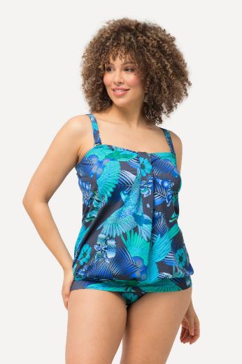 Plus size veliki brojevi Kupaći kostim Tankini s printom ptica za punije