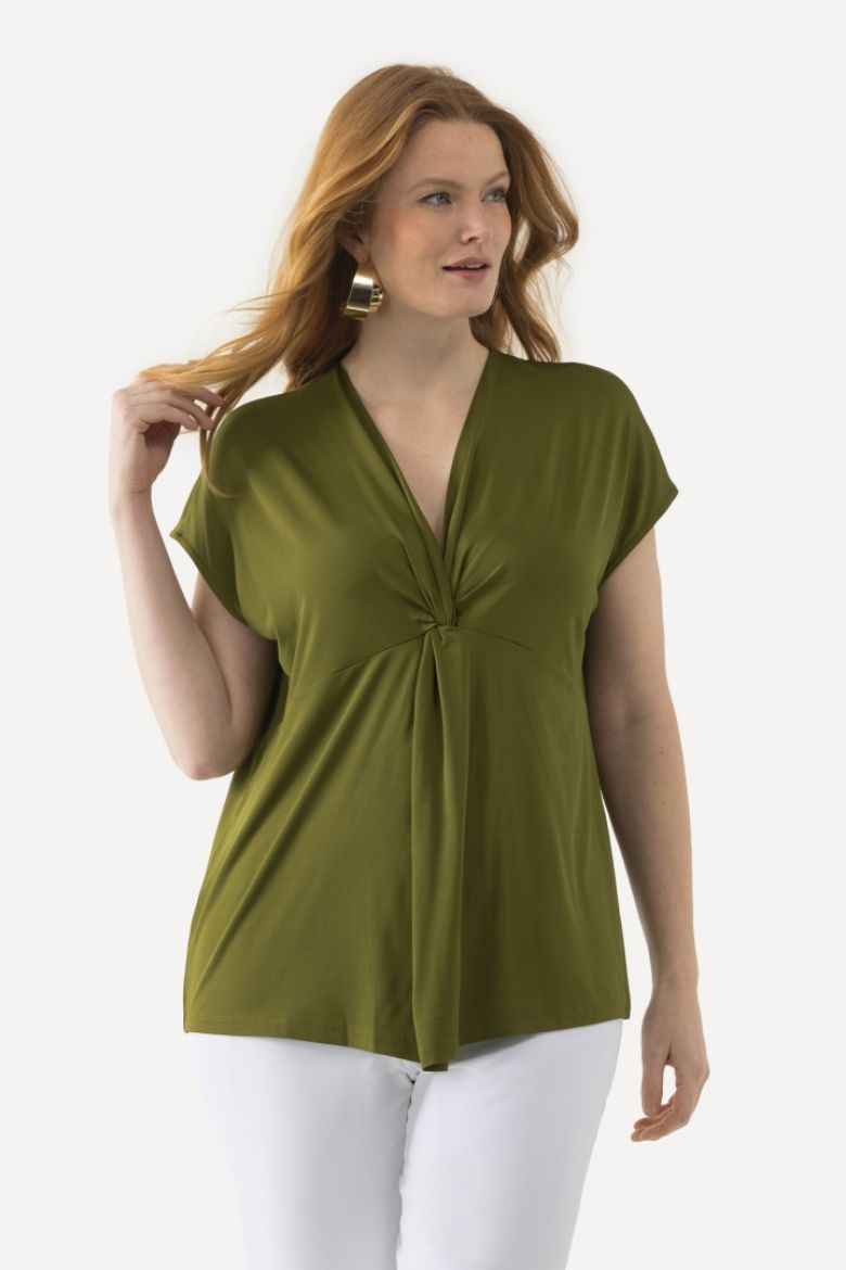 Plus size veliki brojevi Majica Slinky spuštenih rukava za punije