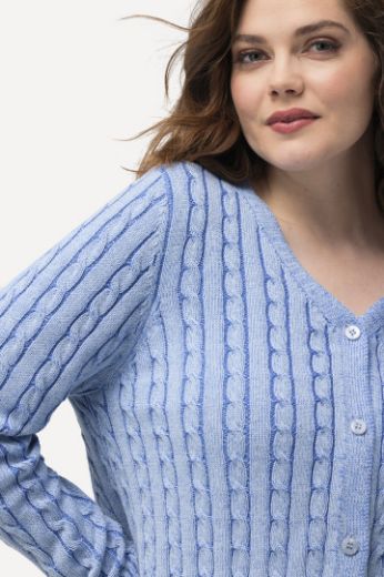 Plus size veliki brojevi Kardigan dugih rukava kraćeg kroja za punije