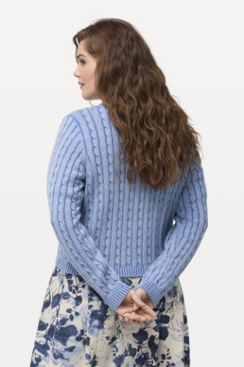 Plus size veliki brojevi Kardigan dugih rukava kraćeg kroja za punije