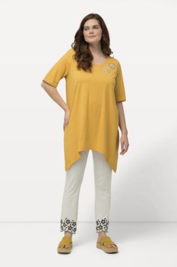 Plus size veliki brojevi Majica kratkih rukava asimetrična s ukrasnim vezom za punije