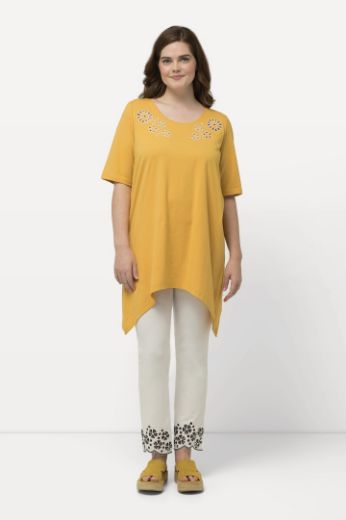 Plus size veliki brojevi Majica kratkih rukava asimetrična s ukrasnim vezom za punije
