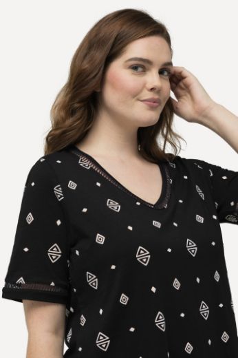 Plus size veliki brojevi Majica kratkih rukava asimetrična V izreza za punije