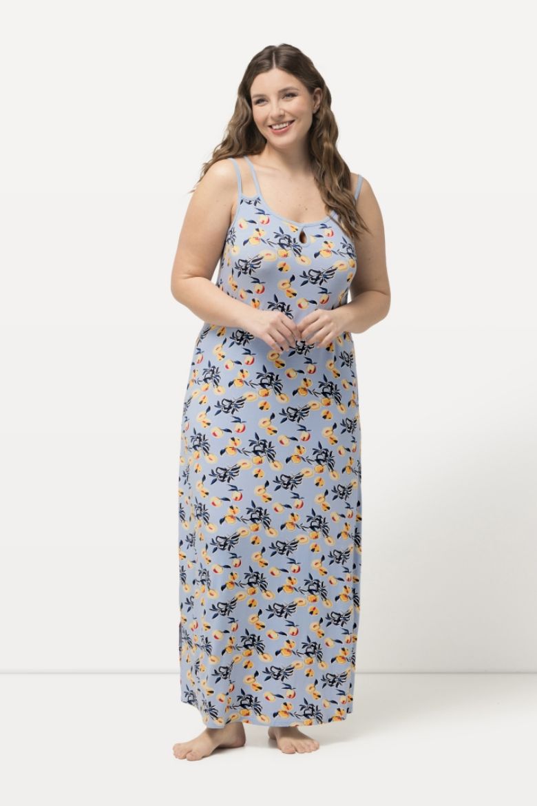 Plus size veliki brojevi Spavaćica tankih naramenica s printom voća za punije
