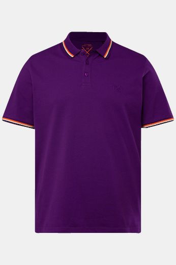 Plus size veliki brojevi Majica polo kratkih rukava s prugama na kragni i obrubu rukava za punije