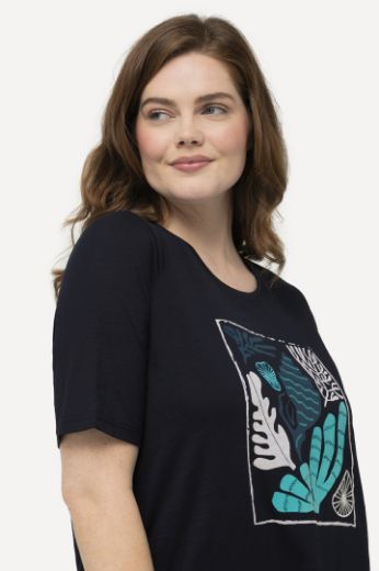 Plus size veliki brojevi Majica kratkih rukava asimetrična za punije