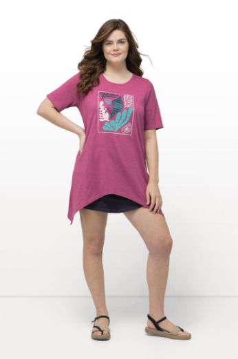 Plus size veliki brojevi Majica kratkih rukava asimetrična za punije