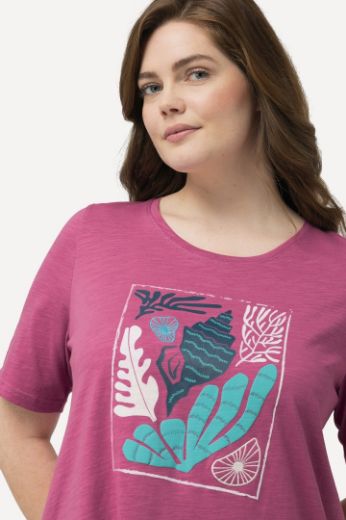 Plus size veliki brojevi Majica kratkih rukava asimetrična za punije