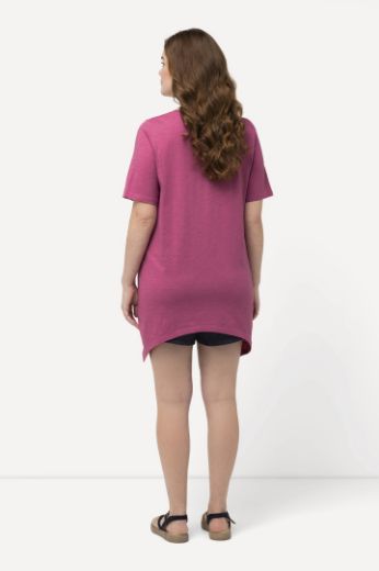 Plus size veliki brojevi Majica kratkih rukava asimetrična za punije
