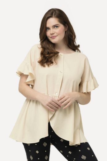Plus size veliki brojevi Jakna lagana kratkih rukava  s volanima za punije